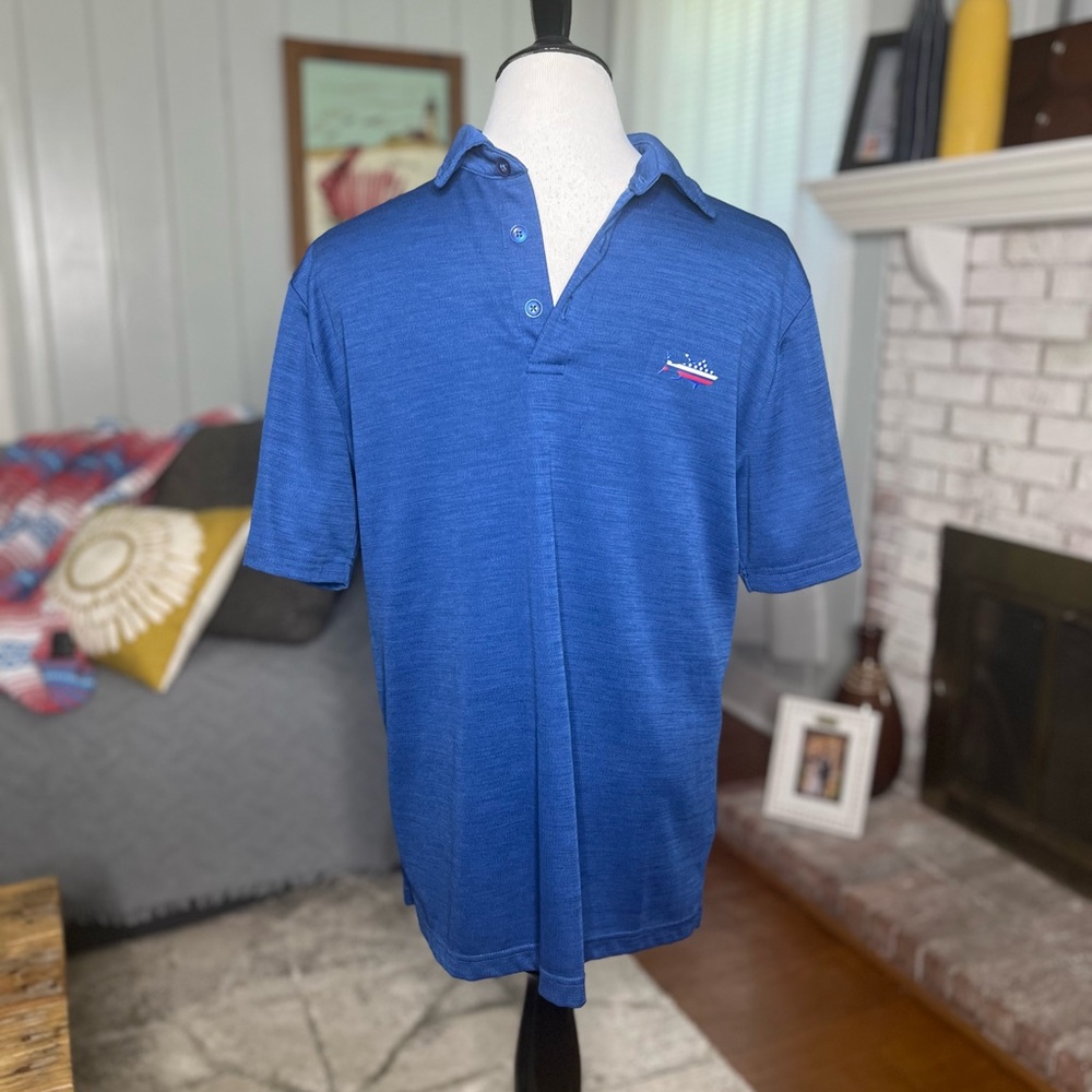 Ocean + Coast blue polo short sleeve